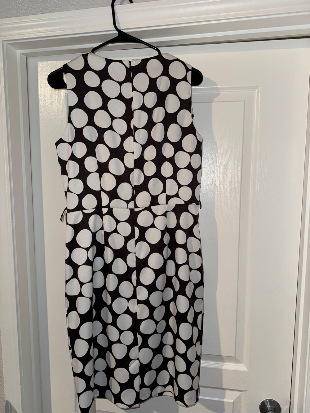 Dress Barn Black and White Polka Dot Sleeveless Dress - Picture 2 of 3